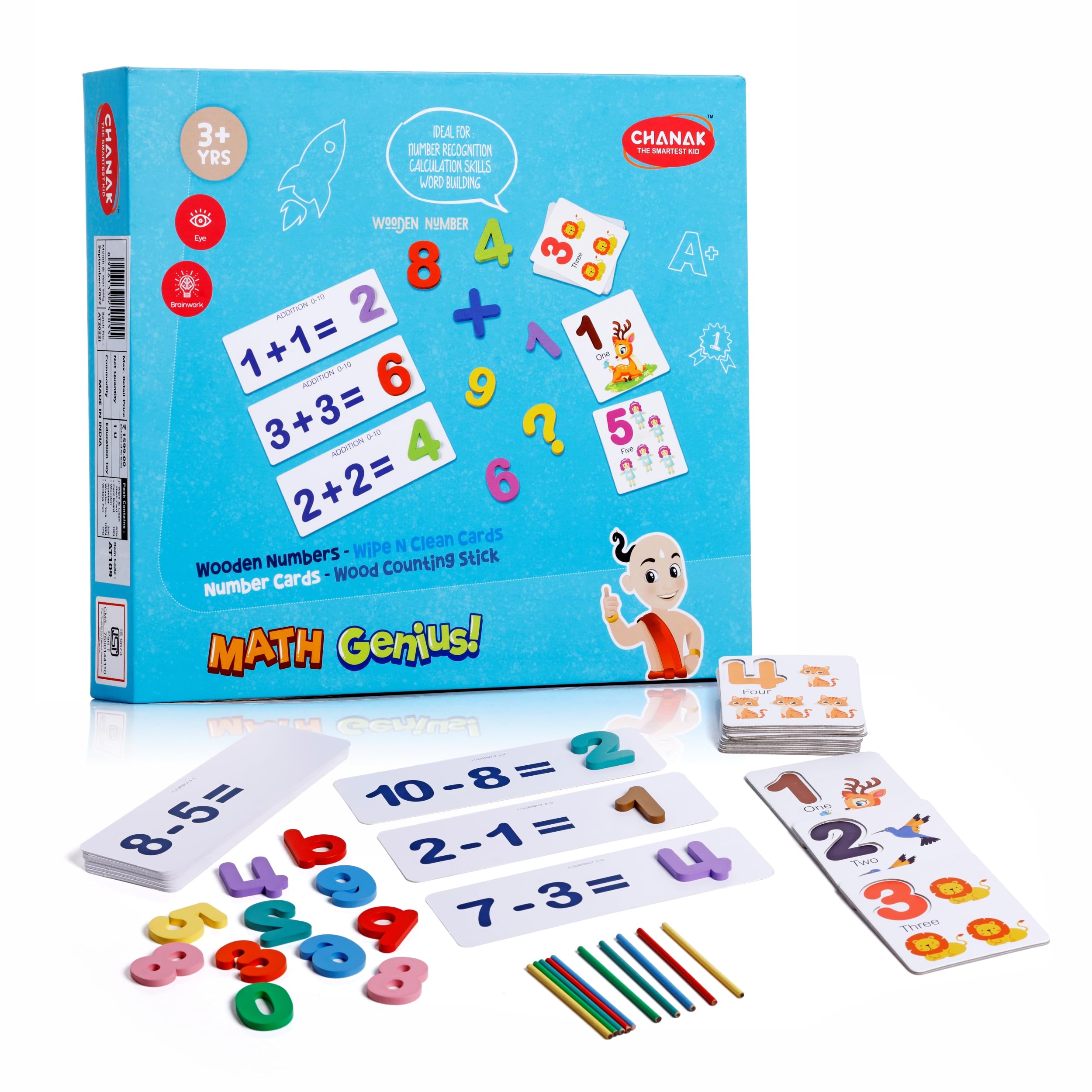 Buy Chanak Math Genius for Kids, Mathematics Learning Toy, Wooden